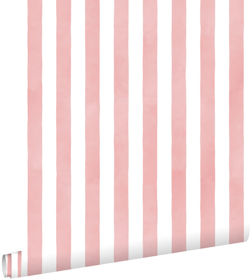 ESTAhome behang strepen roze en wit - 50 x 900 cm - 131306 - vtwonen shop