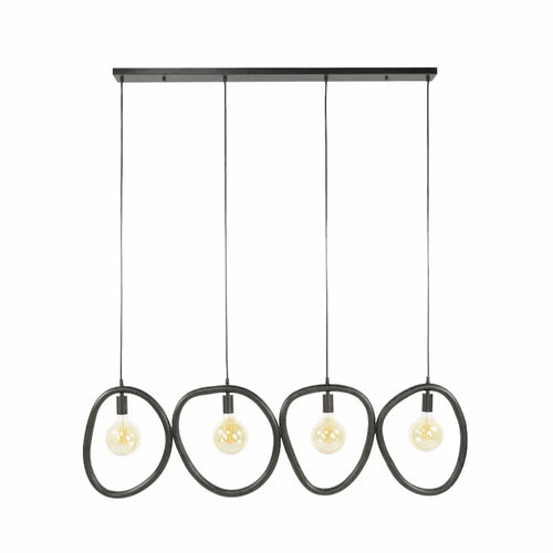 Ylumen hanglamp Pebble - 4 lichts - 140  x 150   cm - zwart
