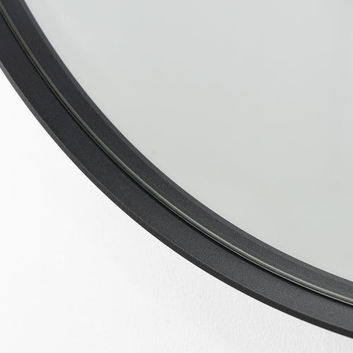 Spinder Design SENNE Badkamerspiegel rond zwart Ø60