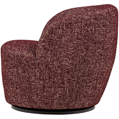 WOOOD draaifauteuil Serra - Melange Stof - Bordeauxrood - 68x70x77 - vtwonen shop