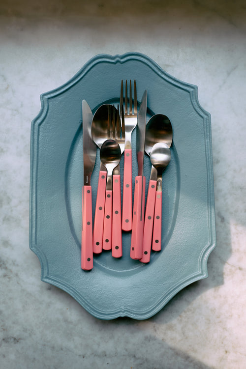HKLIVING 70s cutlery – raspberry – set van 16 - vtwonen shop