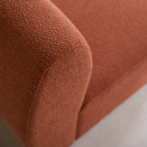Tikamoon Modulaire fauteuil van massief acaciahout en terracotta stof - Terracotta - vtwonen shop