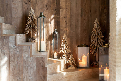 J-Line decoratie Kerstboom op voet - hout - naturel - extra large - vtwonen shop