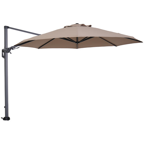 Garden Impressions zweefparasol Hawaii taupe doek - Ø350 cm
