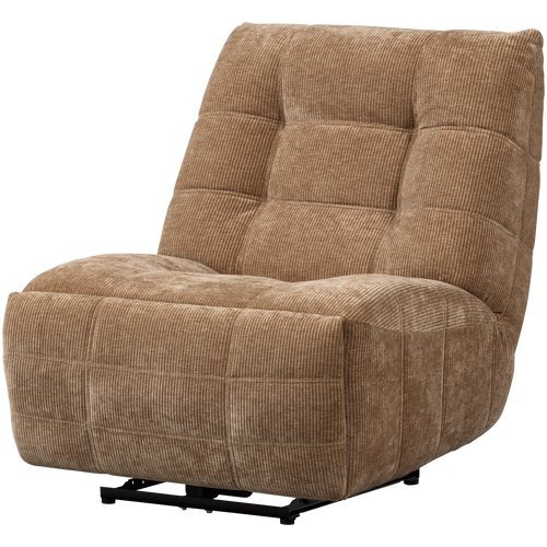 WOOOD relaxfauteuil elektrisch Hein - Geweven Ribstof - Lichtbruin - vtwonen shop