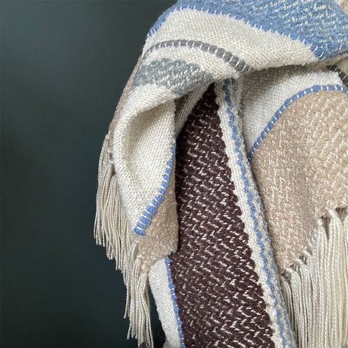 Malagoon plaid Zeezicht - Multicolor bouclé - 125x150cm