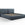 Cosmopolitan Design Opbergbed met dubbel hoofdbord Arendal 180x200cm, structurele stof, blauw - 228x234x97.5cm