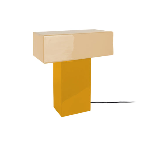 Leitmotiv tafellamp Grato Recto - geel - 32x15x35cm