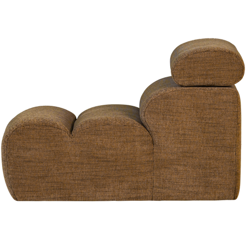 WOOOD 1-zits element bank Novi - Polyester - Karamel Bruin Melange - 86x82x113