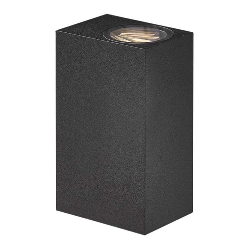 Nordlux Asbol Wandlamp Buiten - 2-lichts LED - 3000K - IP44 - Zwart - Rechthoek - vtwonen shop