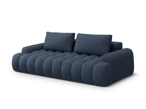 Cosmopolitan Design Slaapbank met opbergdoos Linz 4-zits, structurele stof donkerblauw - 100x250x84cm
