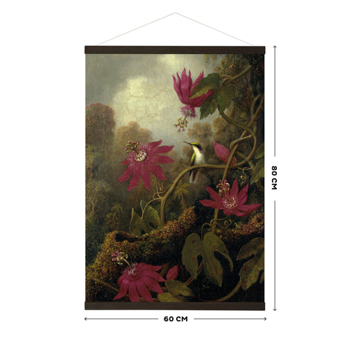 Art for the Home Hangende Poster Linnen - Schemerige Schoonheid Jungle Kolibrie - 100x70cm - vtwonen shop