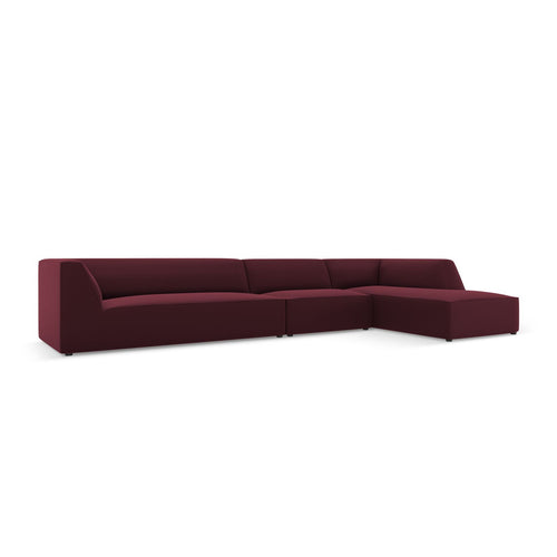 Cosmopolitan Design - Modulaire hoekbank rechts Siena 5-zits, imitatieleer bordeaux - 180x366x69cm