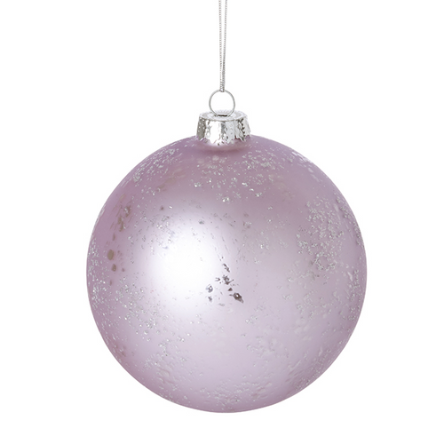 Sia Deco Kerstbal Glitter en Mat - lichtroze - glas - D10 - vtwonen shop