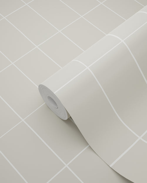 ESTAhome behang kleine tegeltjes beige - 50 x 900 cm - 131791
