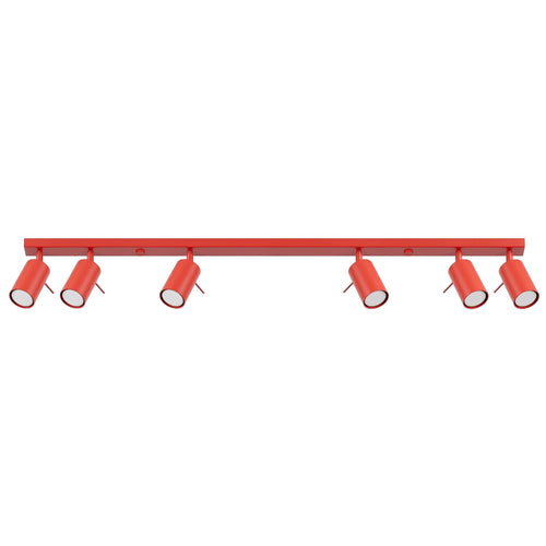 Sollux Lighting Plafondlamp RING 6L rood - 118x6x16cm