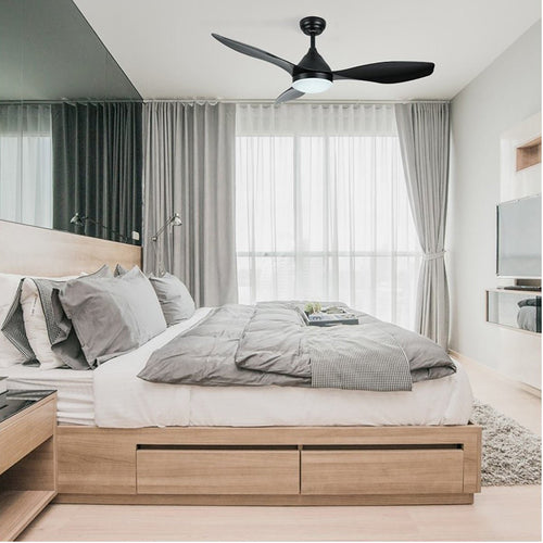 CristalRecord plafondventilator Stel - 1 lichts - 120  x 44   cm - zwart