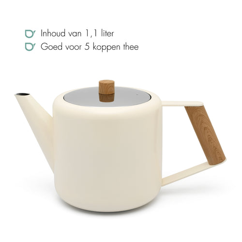 Bredemeijer - Theepot Duet Design Boston 1,1L wit