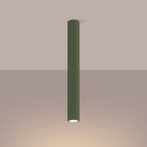Sollux Lighting Plafondlamp KARBON 60 olijfgroen - 6,5x6,5x60cm