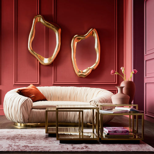 Kare Design Sofa Perugia 2-Zits fluweel creme - vtwonen shop