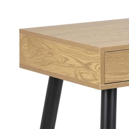 Lisomme Keet houten bureau naturel - met 3 lades - 110 x 50 cm - vtwonen shop