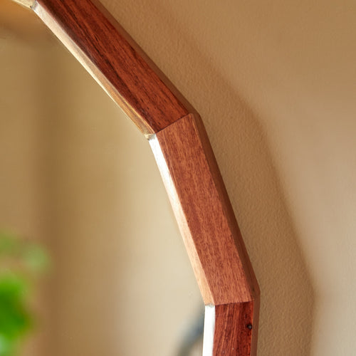 Tikamoon Spiegel in massief palissander 80x70 cm - Bruin - vtwonen shop