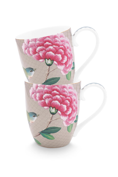 Pip Studio - Blushing Birds Mokken - Servies set van 2 - 450ml - vtwonen shop