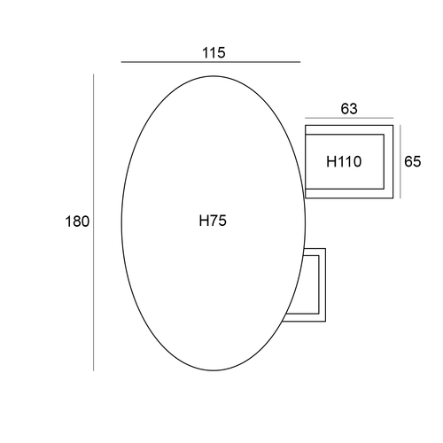 Garden Impressions tuinset Collin - Tulli - vintage willow - 180x115 cm - 5-delig