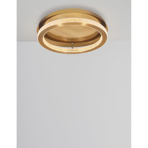 Merano Clarita Geïntegreerde LED Semi Flush Light Antiek Goud Messing Aluminium LED 60W 3530Lm 3000K