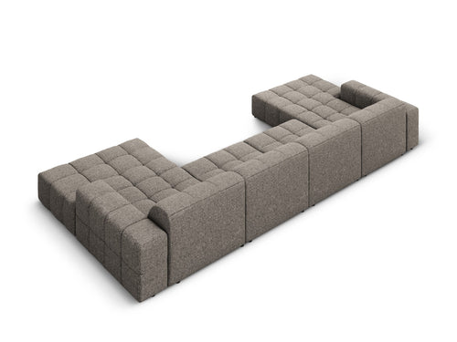 Cosmopolitan Design Panoramische bank Chicago 6-zits, chenille grijs - 167x375x78cm