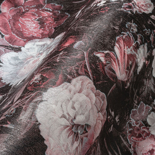 A.S. Création behang bloemen zwart, rood, roze, wit en zilver - 53 cm x 10.05 m - AS-388214 - vtwonen shop