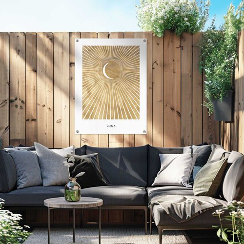 Reinders Moon tuinposter -  goud - tuin - 80x60cm