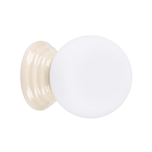 Sollux Lighting Wandlamp ZORI beige IP44 - 12x16x12cm