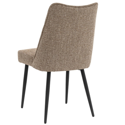 DÉJA Living Eetkamerstoel Meau - Taupe/Zwart - Zithoogte 47cm - Set van 2 - vtwonen shop