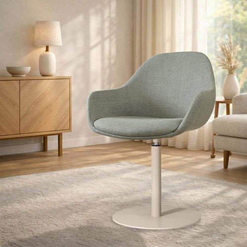 Nolon Niva-Mae tulp eetkamerstoel saliegroen - beige onderstel