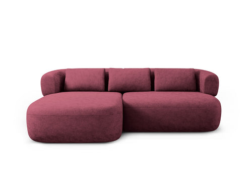Micadoni linker hoekbank Jenny 5-zits, chenille kersenboom - 145x200x73cm