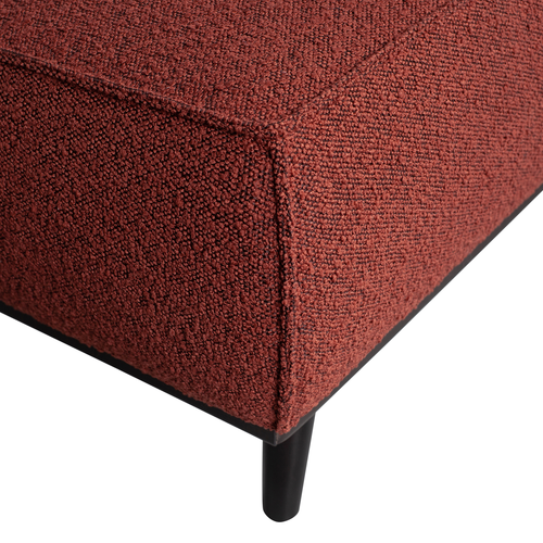 WOOOD hocker Statement - Bouclé - Chestnut - 40x80x55