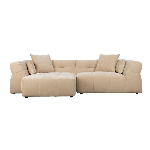 Dutchbone Hodge Bank met Chaise Longue Links Beige