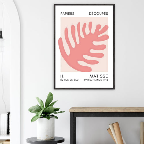 Artfulprints Poster Matisse – Coral bloom taupe   - 70x100 cm - Taupe