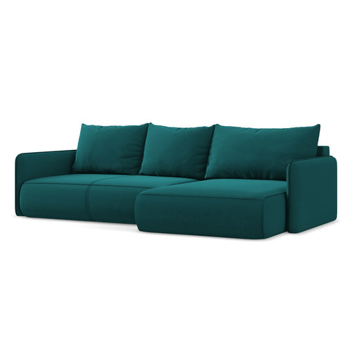 LaMiaSofa hoekbank rechts Palermo - velours - marien - 240x148x86