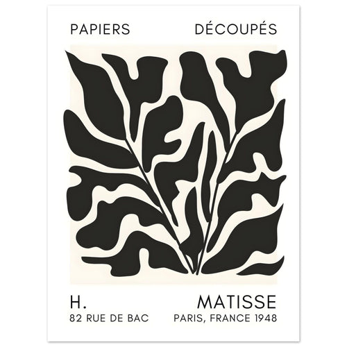 Artfulprints  Matisse – Seabed shapes black   poster 30x40 cm - vtwonen shop