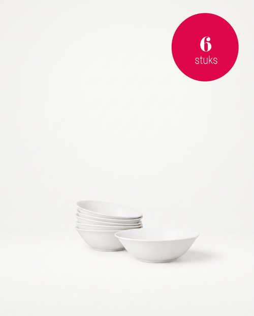 vtwonen - Kommen - Wit - 12,5 cm - Set van 6