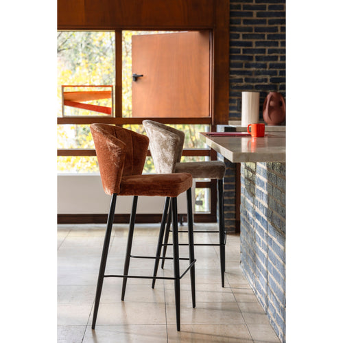 Dutchbone Georgia Barkrukken Oranje - Set van 2 - vtwonen shop