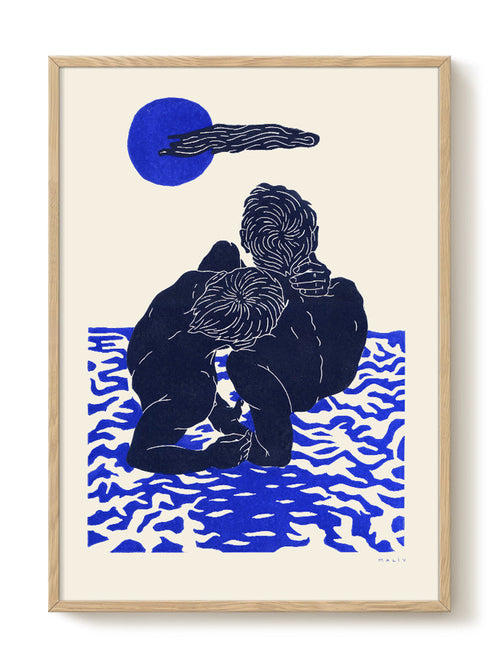 Maliv  - Blue Moon II - PSTR studio Kunst Poster - vtwonen shop