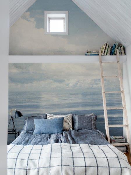 Borastapeter fotobehang wolken vergrijsd blauw - 405 x 275 cm - 660527