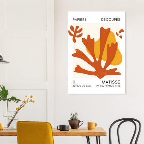 Artfulprints Poster Matisse – Abstract bloom orange   - 50x70 cm - Oranje