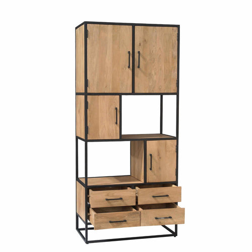 Starfurn Vakkenkast Dakota - Naturel Hout - 90x45x200cm