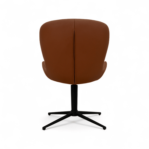 Furnhouse eetkamerstoel Nicklas - Donkerbruin - Leer - Set van 6