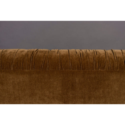 Dutchbone Douglas 3-zitsbank Velours Cognac Bruin - vtwonen shop