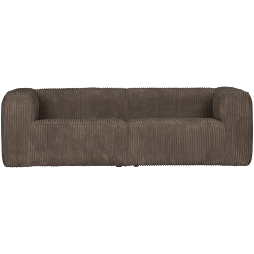 WOOOD 3,5-zits bank Bean - Grove Ribstof - Mud - 73x246x96 - vtwonen shop